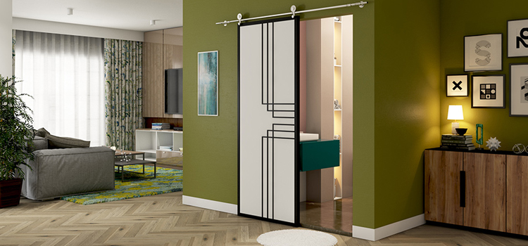 sliding bathroom door installation in Marco Island